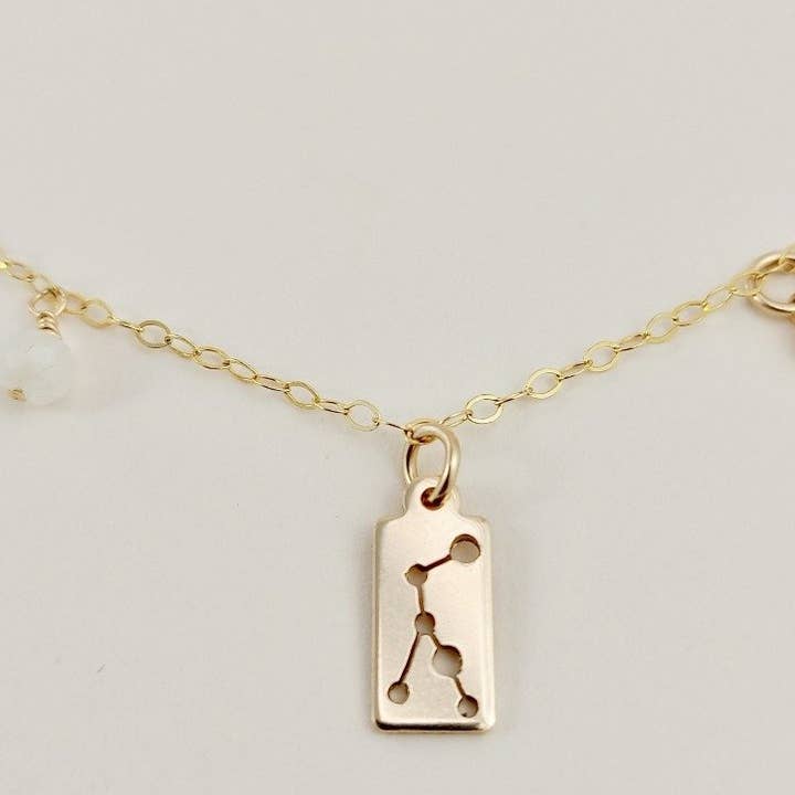 Gold Virgo Necklace for wholesale by Devi Arts Collective