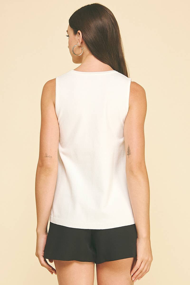 PINCH - Wholesale Knit Top - Women's - RHINESTONE & PEARL EMBROIDERED KNIT TOP - 6273WJ10