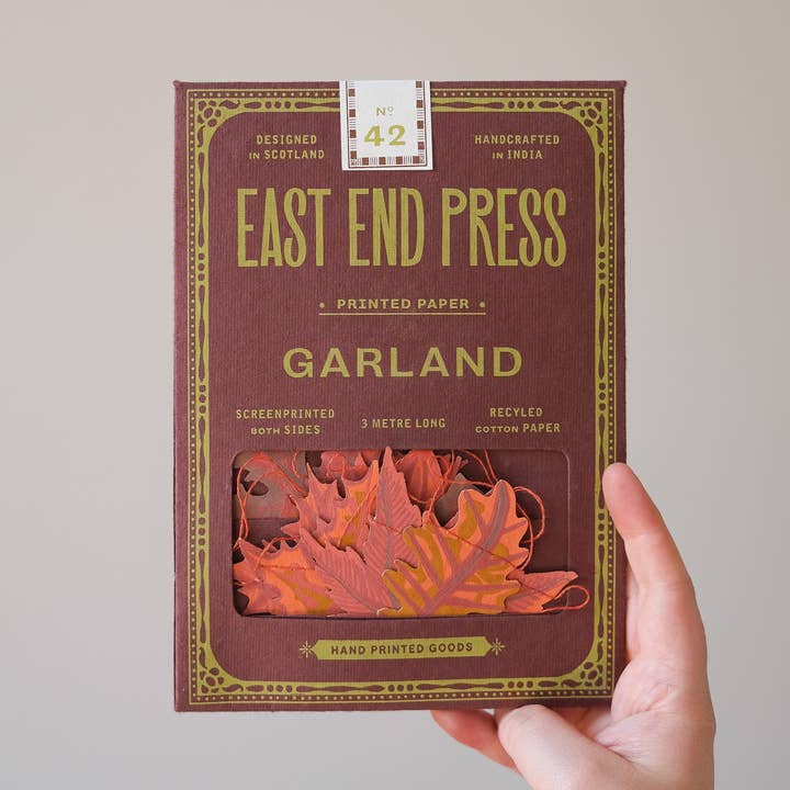 East End Press – Großhandel Wimpel/Girlande – Genähte Girlande mit Herbstblättern