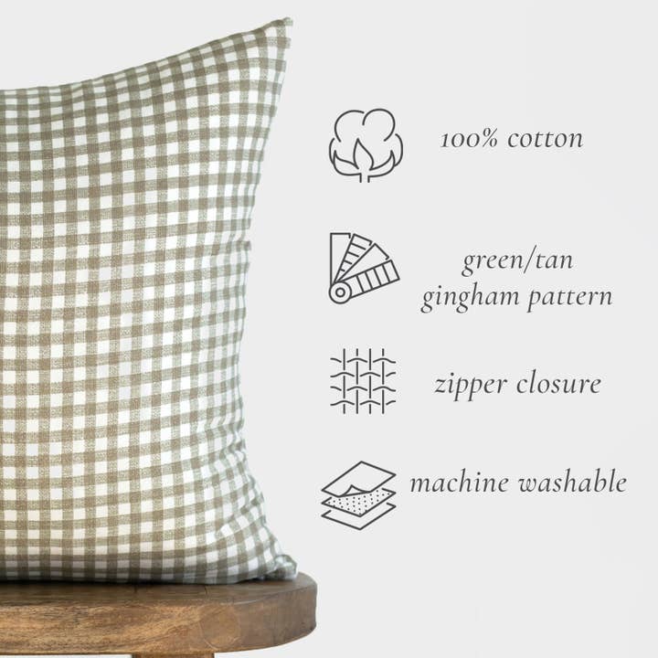 Woven Nook - Wholesale Throw Pillow Cover - Gingham - 18" | 22" | 26"1
