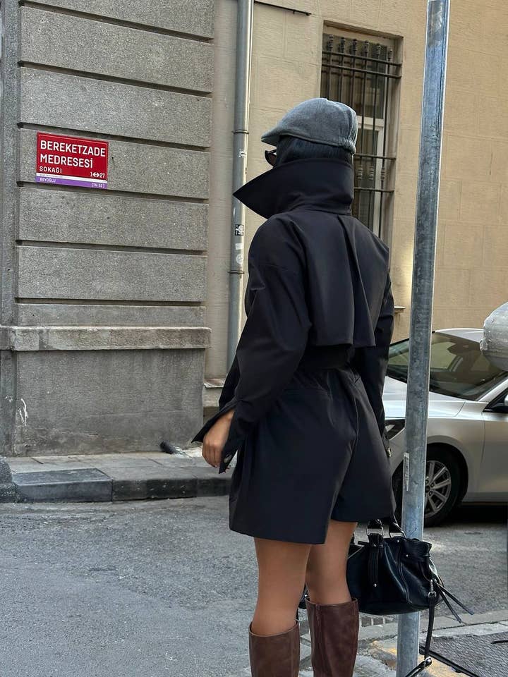 Standpoint Top - Wholesale Romper - Women's - Urban Allure Romper Tailored Belted Trench Style - 12524