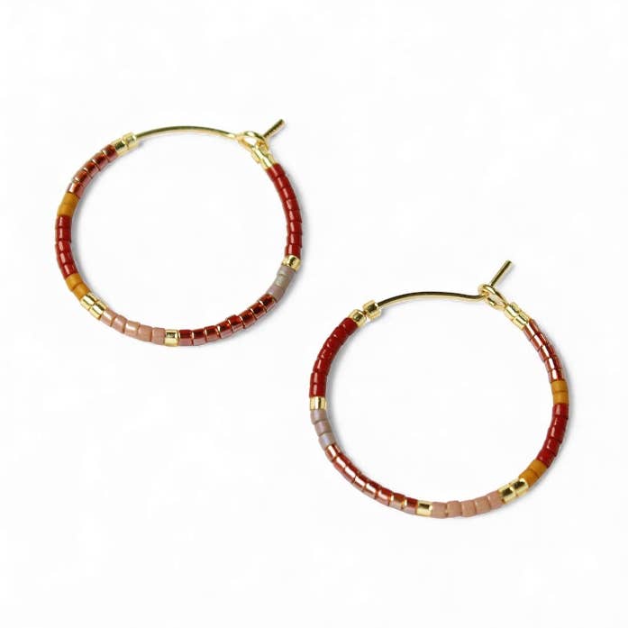 Beauty Hoops Small / Maroon for wholesale by bluma project