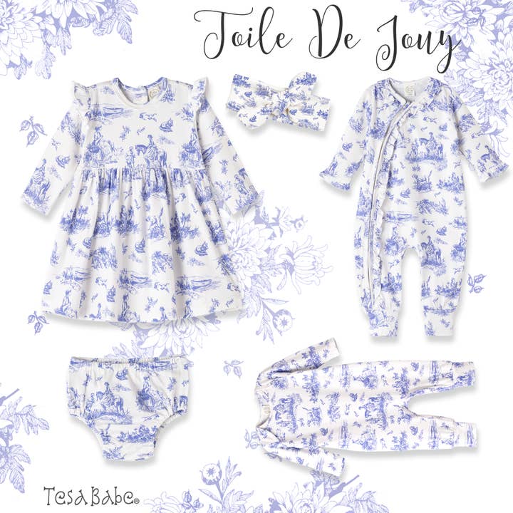 Tesa Babe - Wholesale Fashion Headband - Baby - Baby Girl's Toile de Jouy Bamboo Headband