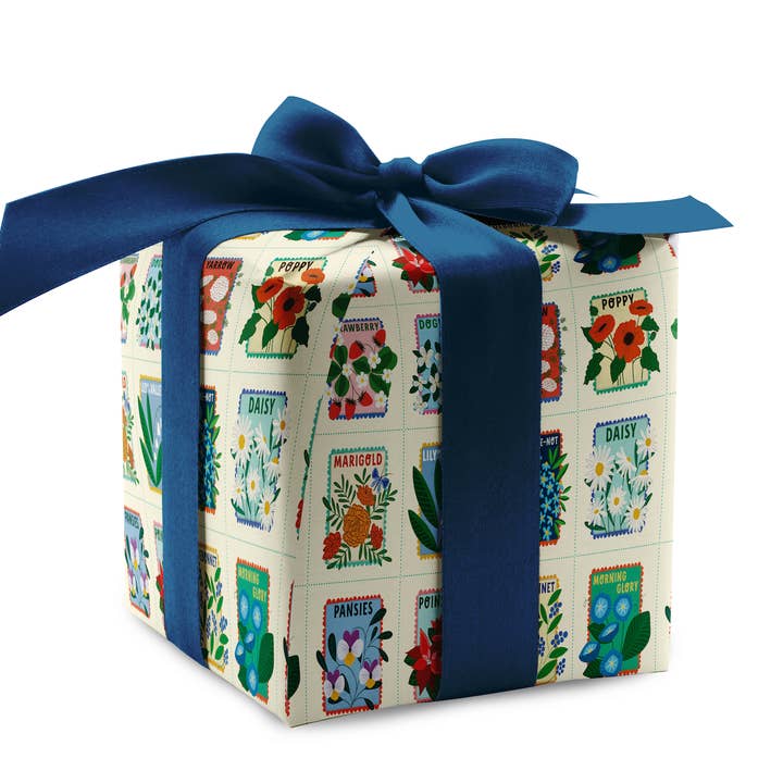 Garden Bed Wrapping Paper – Botanical Gift Wrap (2 Sheets) for wholesale by Rebecca Jane Woolbright