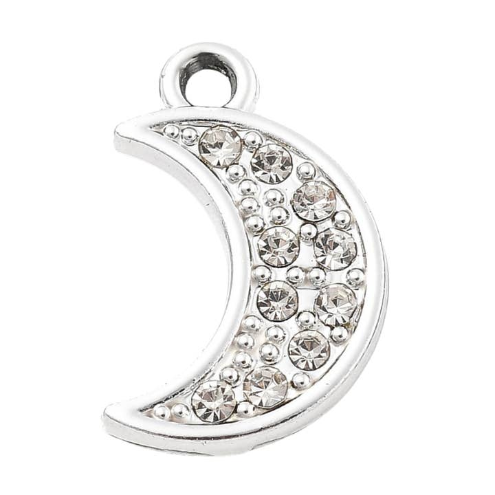 Silver Alloy Moon Charm for wholesale by Love, Paige Designs