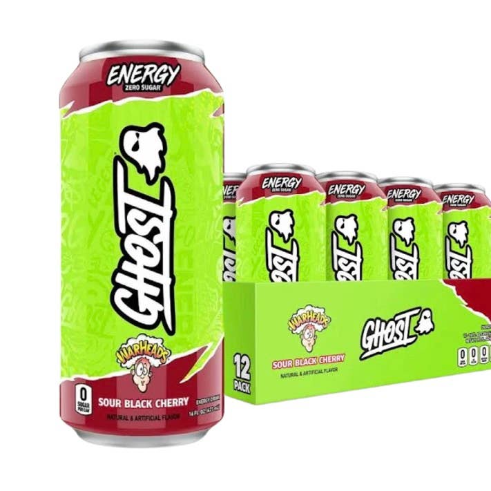 Ghost Energy Warheads Black Cherry 473 ml -12 st för wholesale av L&F Universal Goods