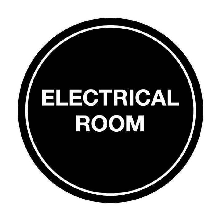 Signs ByLITA Circle Electrical Room Sign for wholesale by All Quality