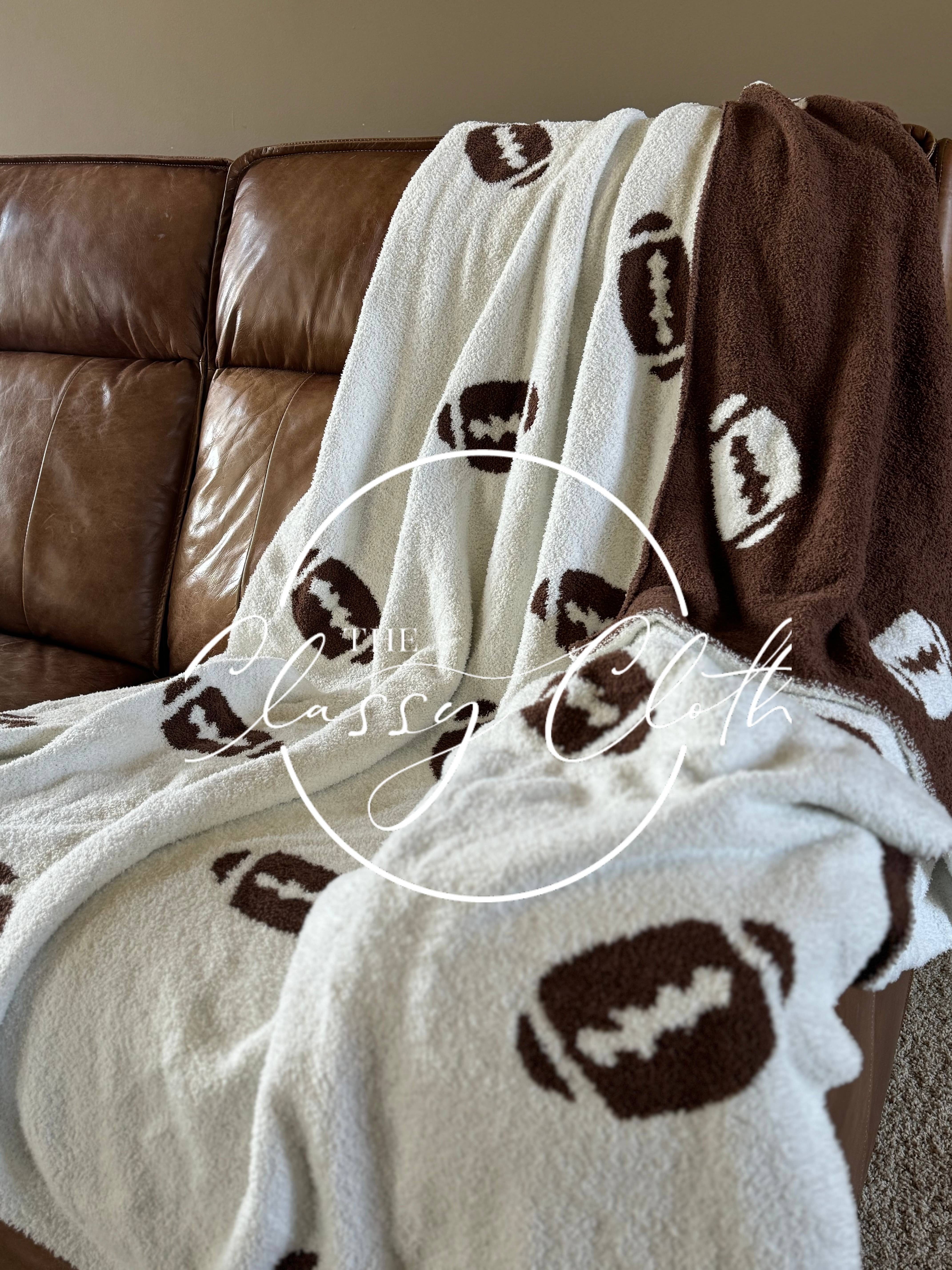 The Classy Cloth WS - Vente Plaids - Couverture de football de luxe - Marron foncé RTS0