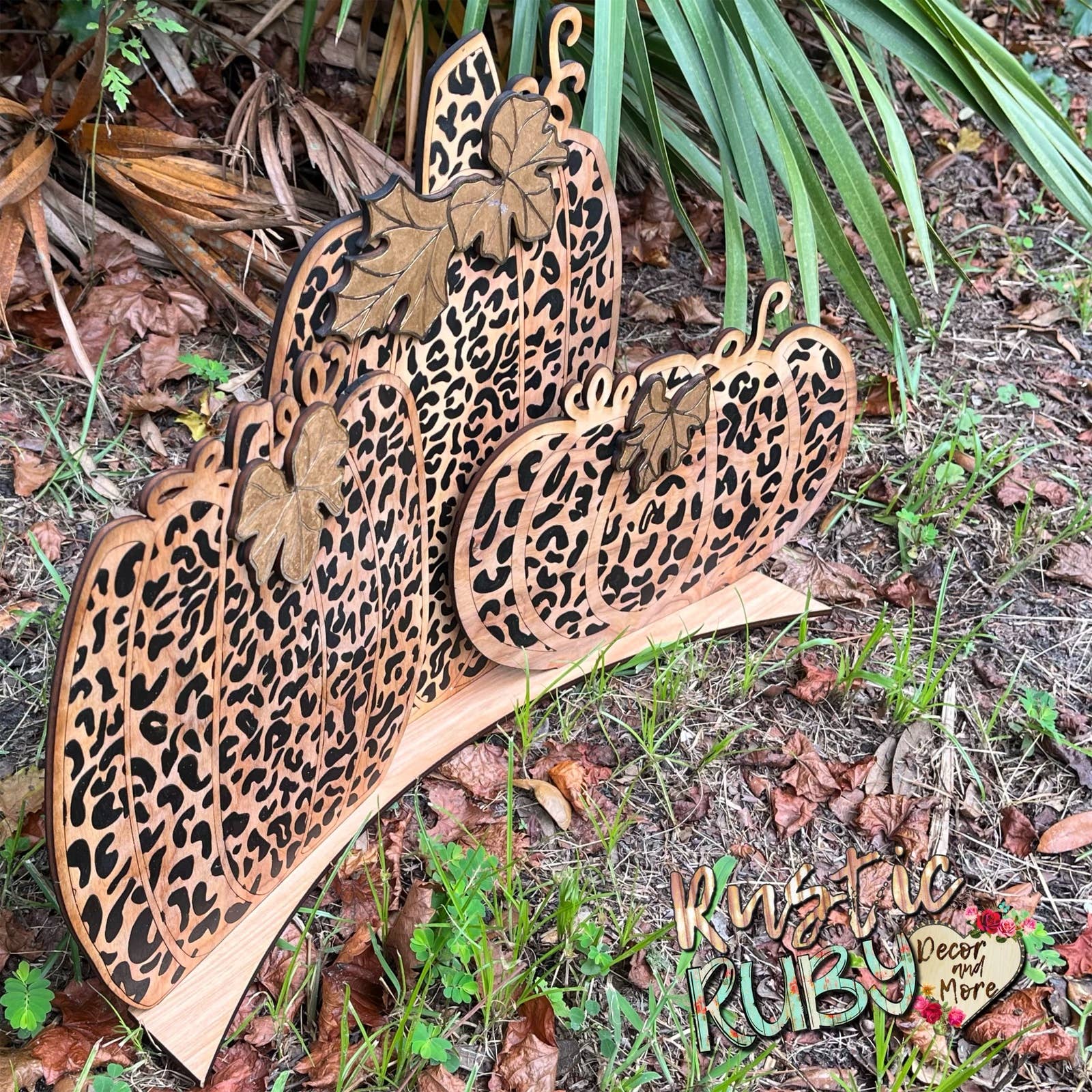 Rustic Ruby Decor and More LLC - Wholesale Decorative Tabletop Object - Cheetah Pumpkins5