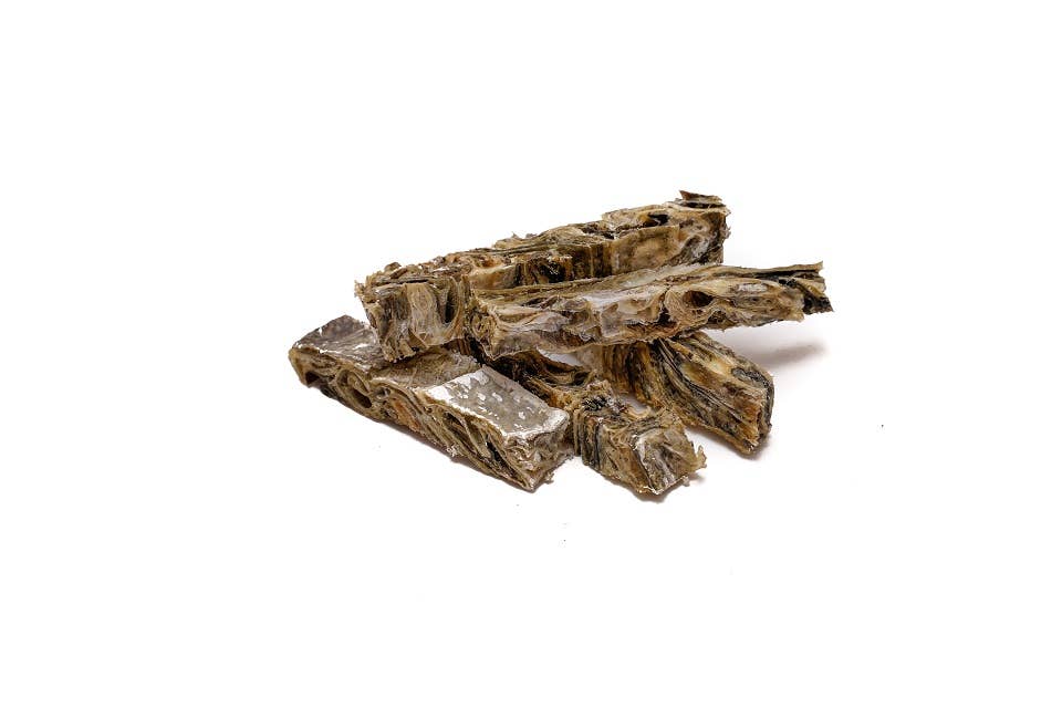 Eli Pet Products – snacks e guloseimas - Cão por atacado – Dedos de Pele de Bacalhau Secos 100% Naturais para Cães 1 kg (2,2 lb)1