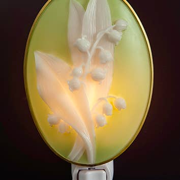 Ibis and Orchid Design - Wholesale Night Light - Lily of the Valley Cameo Night Light