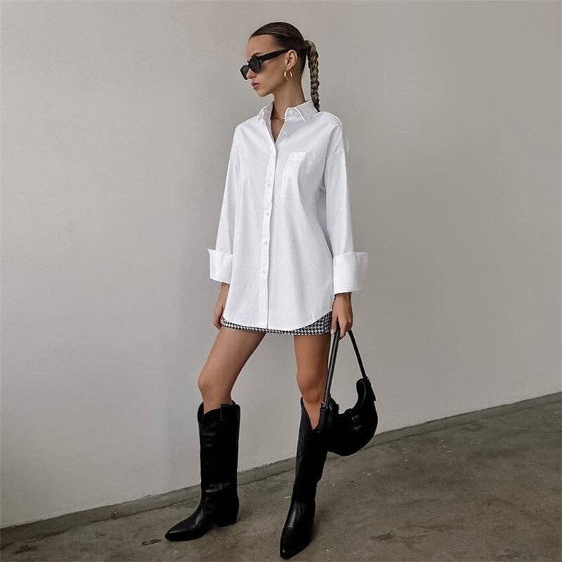 Effortless Elegance: White Oversized Shirt for wholesale on Faire1