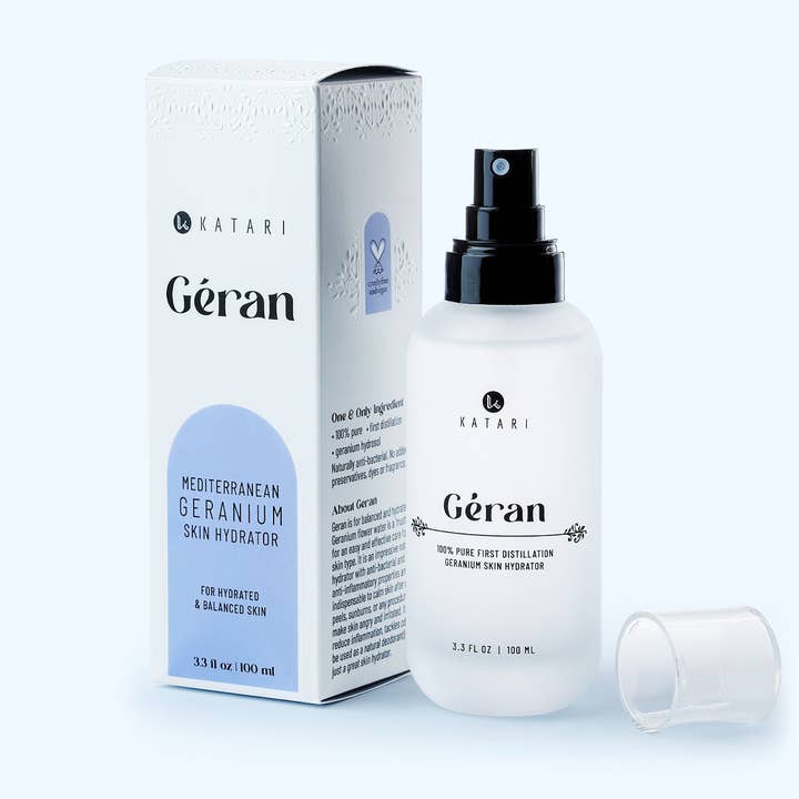 Geranium Hydrating Mist | 100% Pure Vapor Distilled Hydrosol for wholesale by Katari Beauty