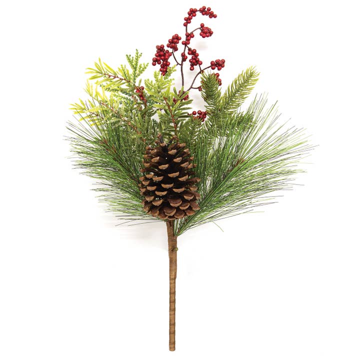 Winter Party Pine & Berry Pick, 17" for wholesale by Saybrook Lane