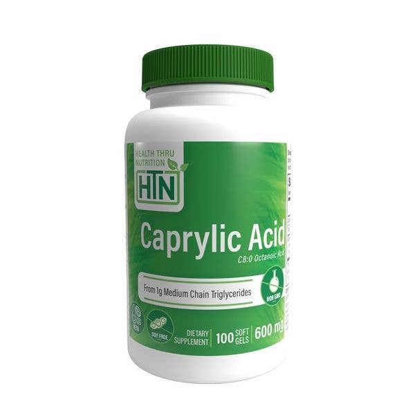 Caprylic Acid 600mg (Non-gmo) 100 Softgels for wholesale by Health Thru Nutrition