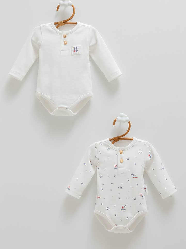 2-Piece Baby Bodysuit Set - Family Star for wholesale by Caramell