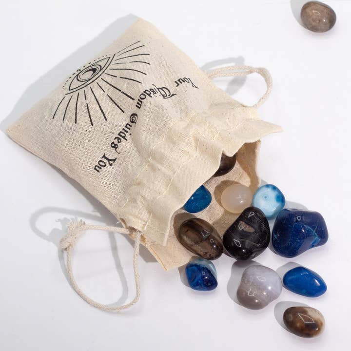 AW Artisan - Wholesale Spiritual Stone/Crystal - Natural Mixed Agate - 1 kg (approx. 70 stones)2