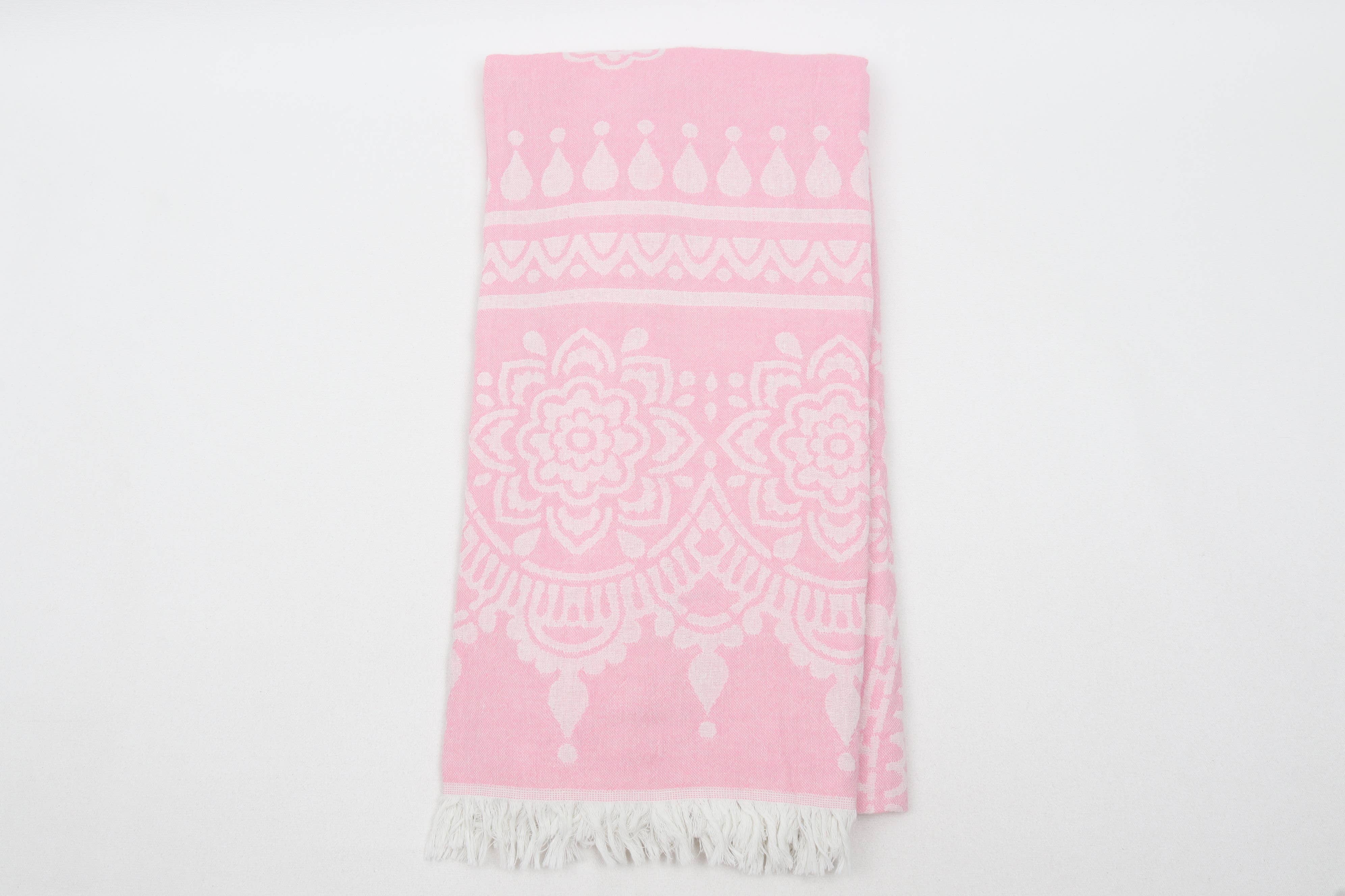 The Loom Wholesale - Wholesale Beach Towel - Floral Motif Turkish Cotton Hammam Towels5