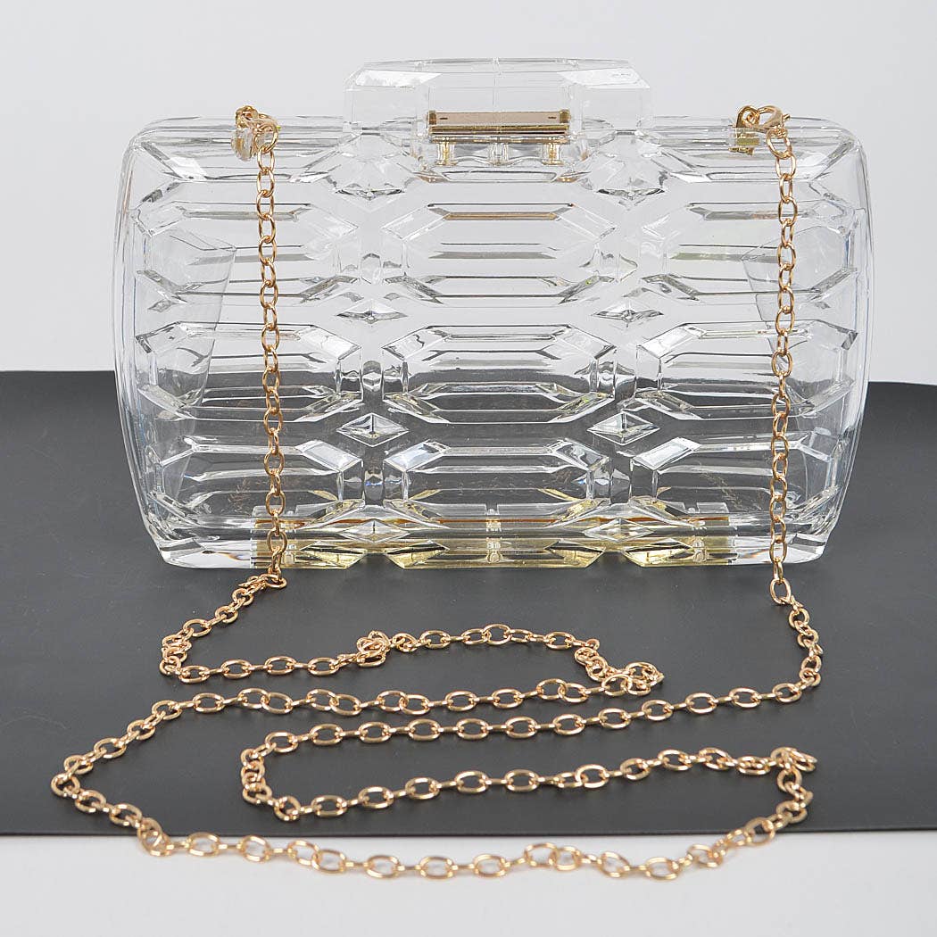 The Transparent Clutch Purse | Acrylic Bag See Through | Box Paris Clutch  Bag Gold Chain