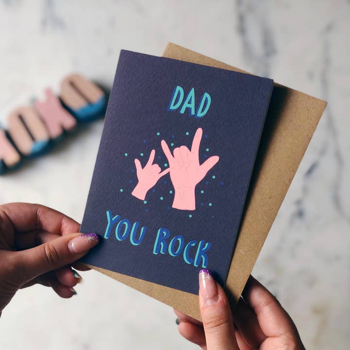 Papa You Rock Carte pour la vente par Xoxo Designs by Ruth