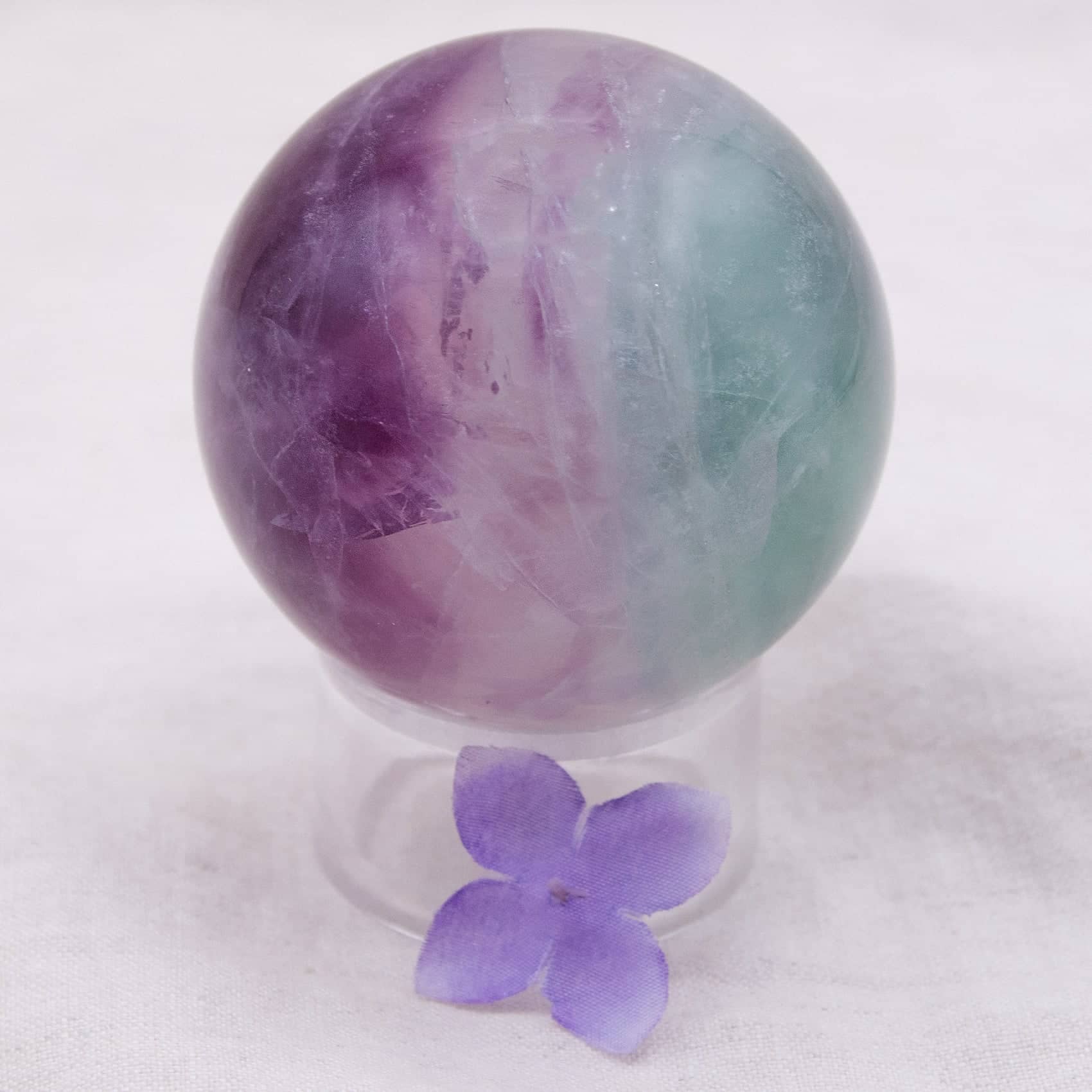 Tiny Rituals - Wholesale Spiritual Stone/Crystal - Rare Rainbow Fluorite Spheres - AAA Premium Quality86