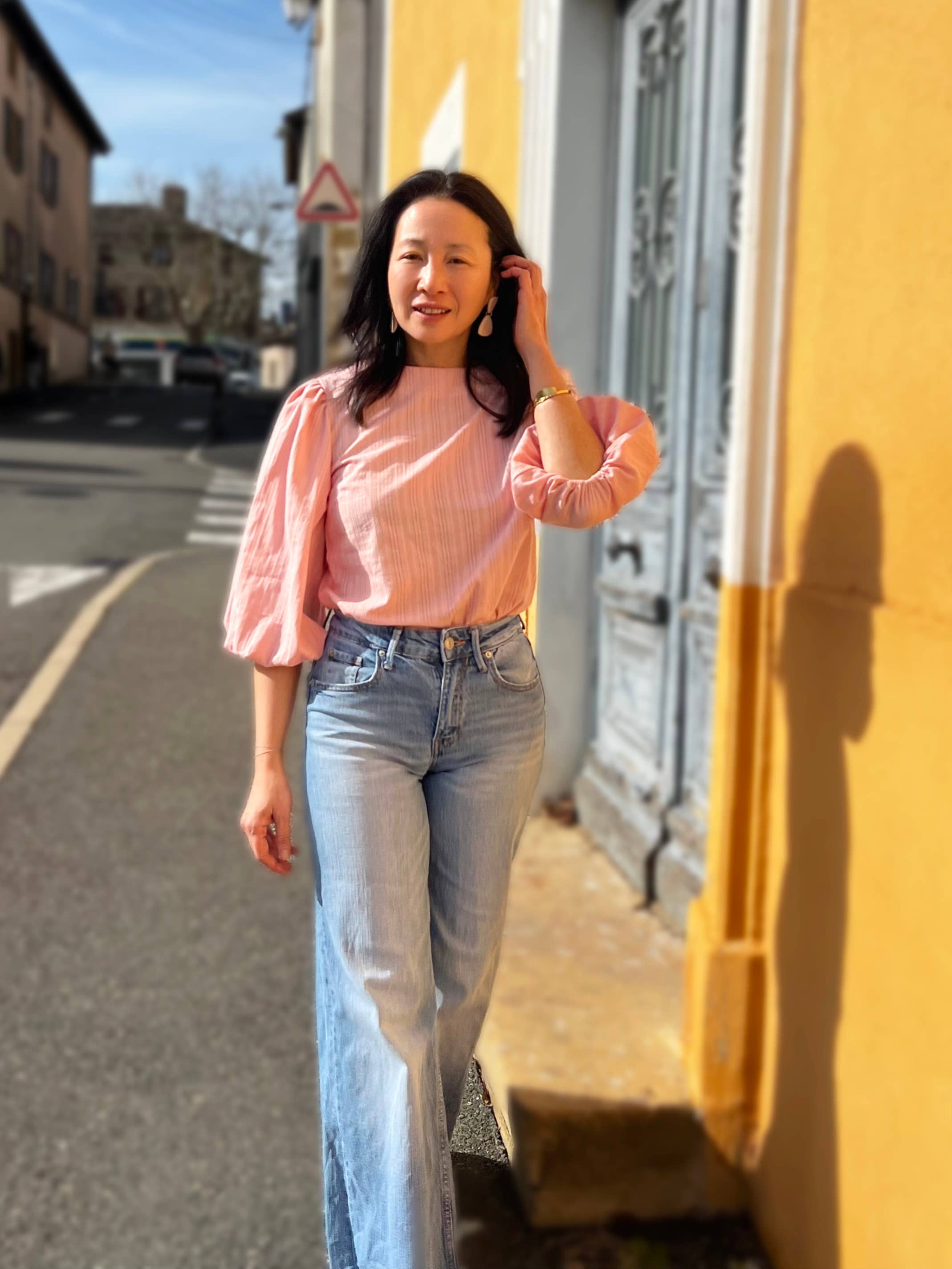 MY DRESS MADE - Wholesale Blouse - Women's - IRIS embroidered fabric in powder pink - 100% cotton5