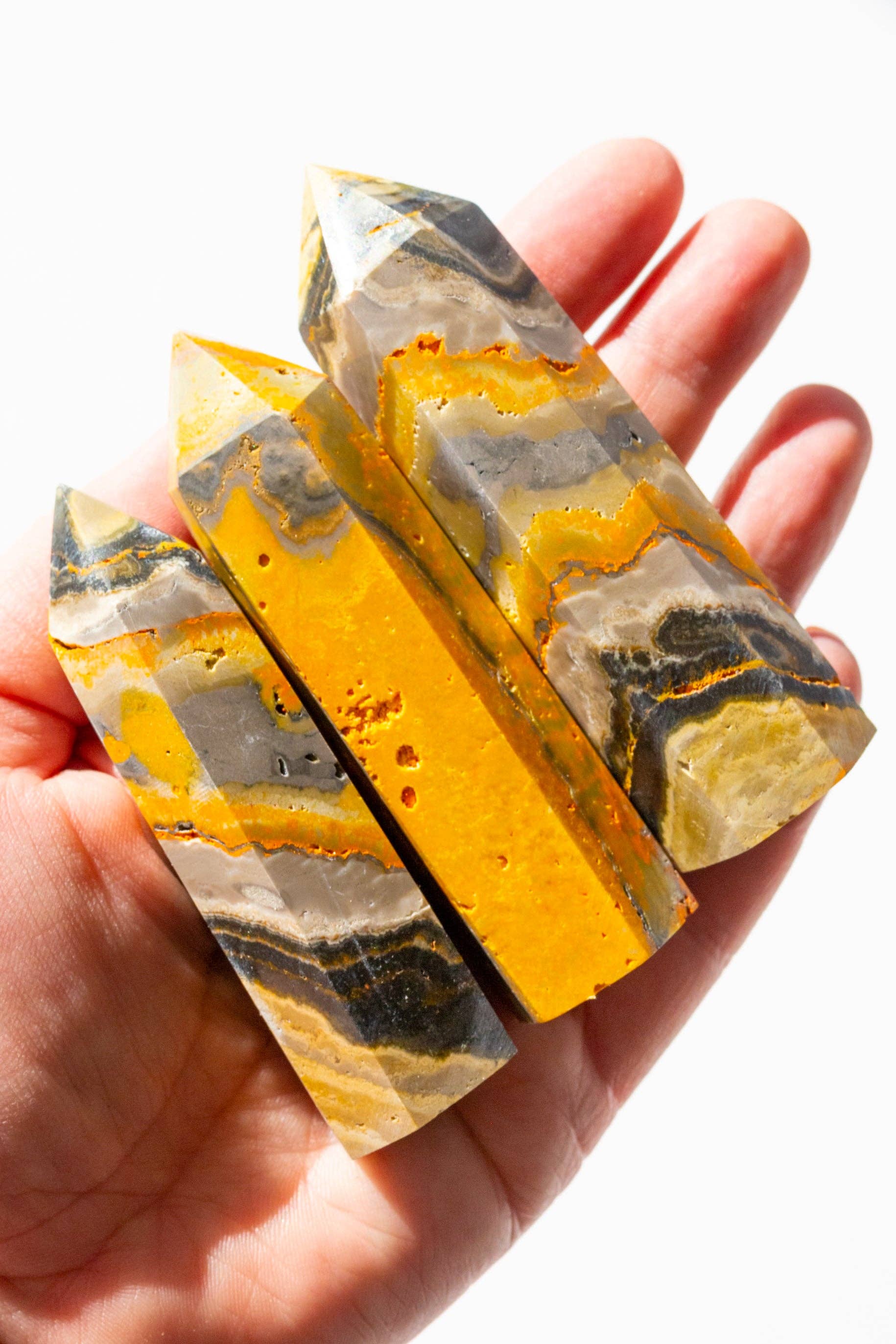 Apothecary Co. - Wholesale Spiritual Stone/Crystal - Bumblebee Jasper Point0