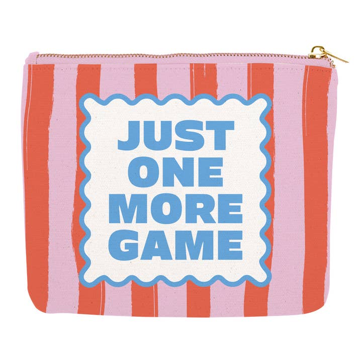 Mahjong Zipper Canvas Card Pouch | Just One More Game for wholesale by soiree-sisters