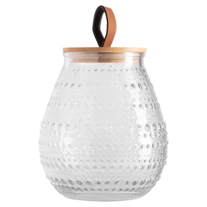 HALO SM CLEAR CANSTR BAMBOO LI for wholesale by Home Essentials