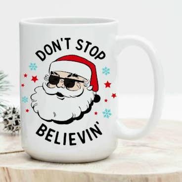 Stop Believin' mok van 15 oz niet voor wholesale door Love You a Latte Shop