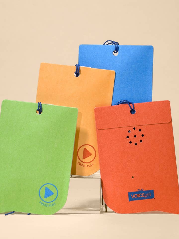 Etiqueta de Presente com Voz Personalizável e Gravável - Multipack de Cores por atacado de VoiceGift