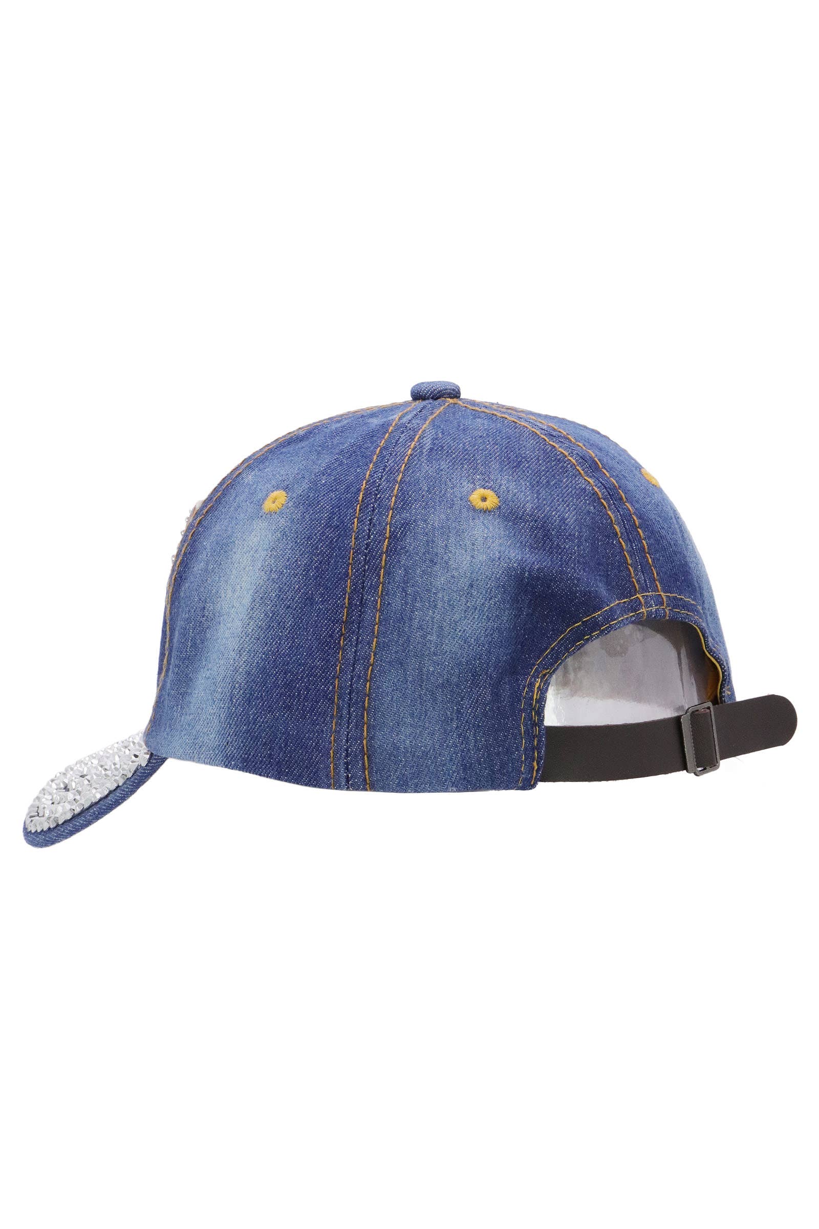 Cap Zone - Wholesale Baseball Cap - Women's - American Flag Bling Patch Denim Baseball Cap1