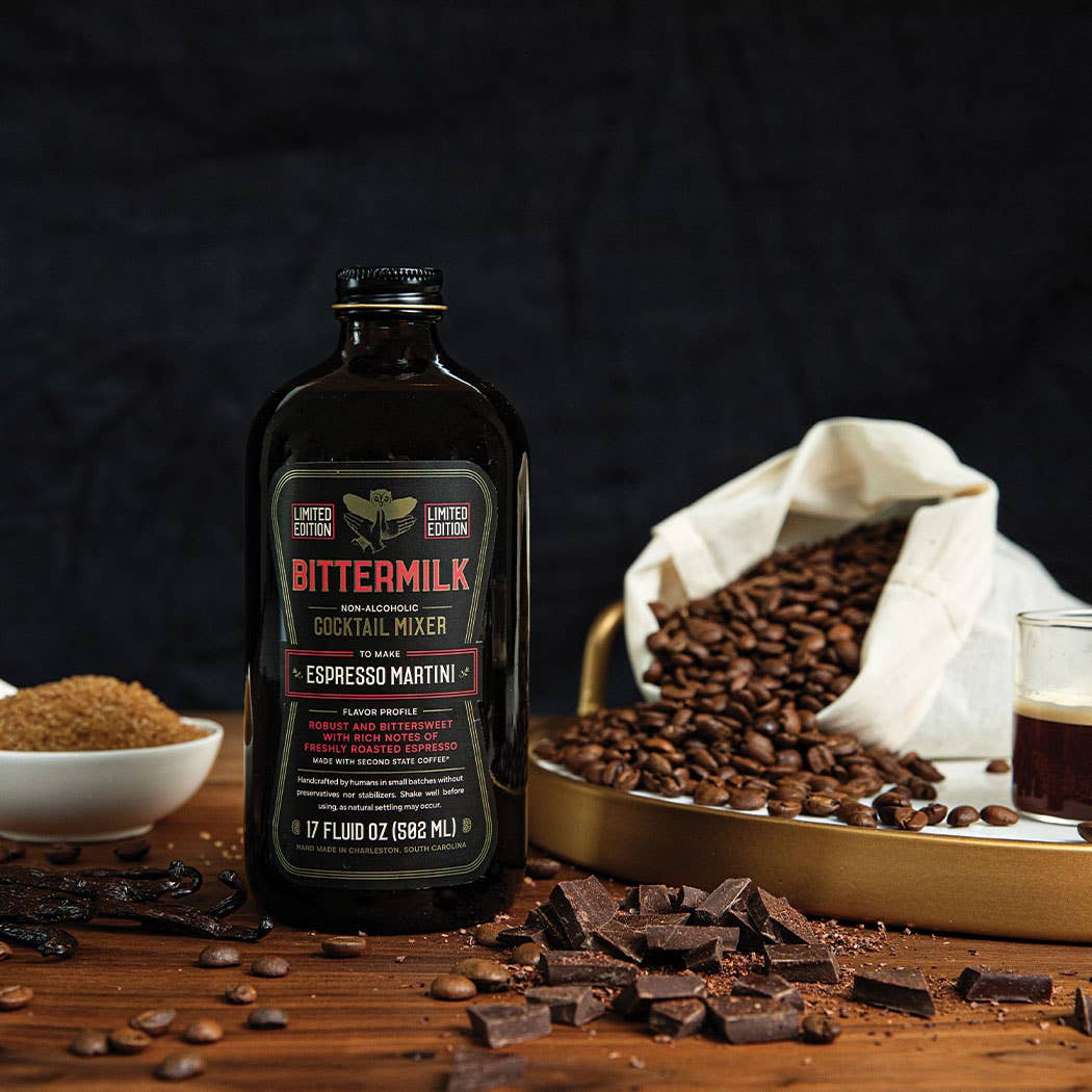 Bittermilk Bottling Co. – wholesale Cocktail mix/syrup – Espresso Martini cocktail mixer2