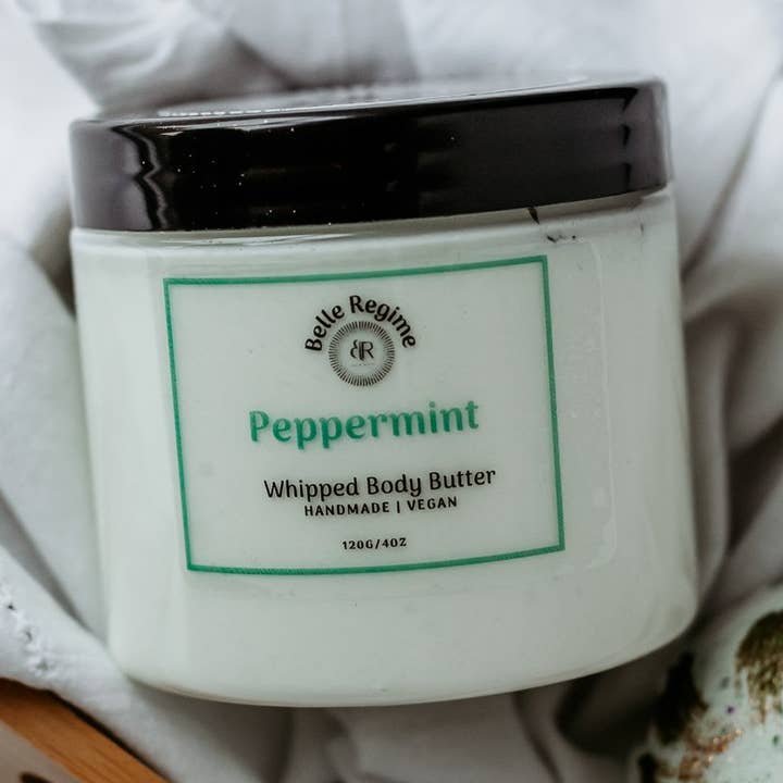 Peppermint Body Butter for wholesale by Belle Regime Skincare