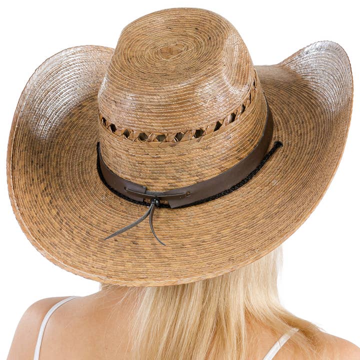 Cap Zone – wholesale Cowboyhatt - Dam – Ventilerad Chl Taco Brätte Palmstrå Cowboyhatt7