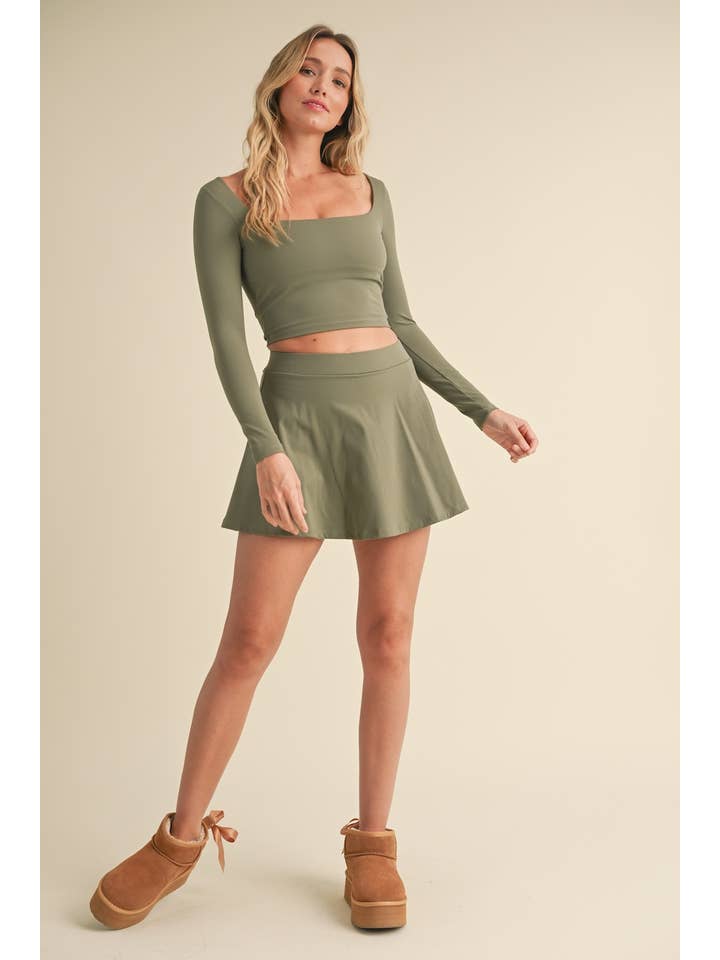 KIMBERLY C - Wholesale Athletic Top - Women's - Balletcore Long Sleeve Square Neck Top72