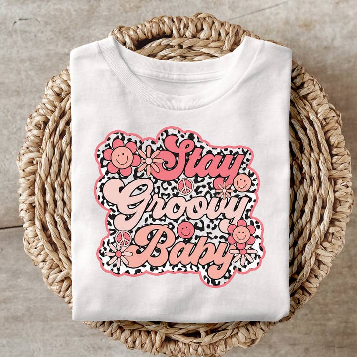 Pink Stay Groovy para venta al por mayor de Peach Tree Textile + Trends