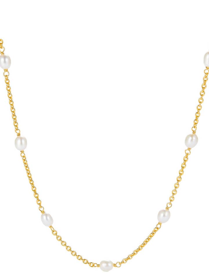 Hennu Freshwater Pearl Gold Vermeil Necklace for wholesale by Janus