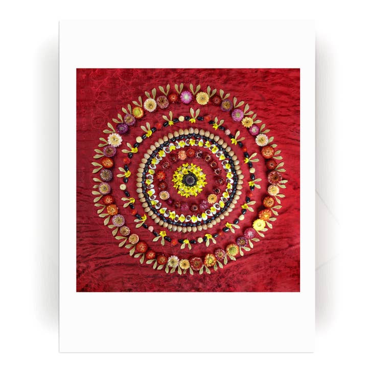 Nature / Flower Mandala Card :: Unfolding for wholesale by Nature Mandala Art