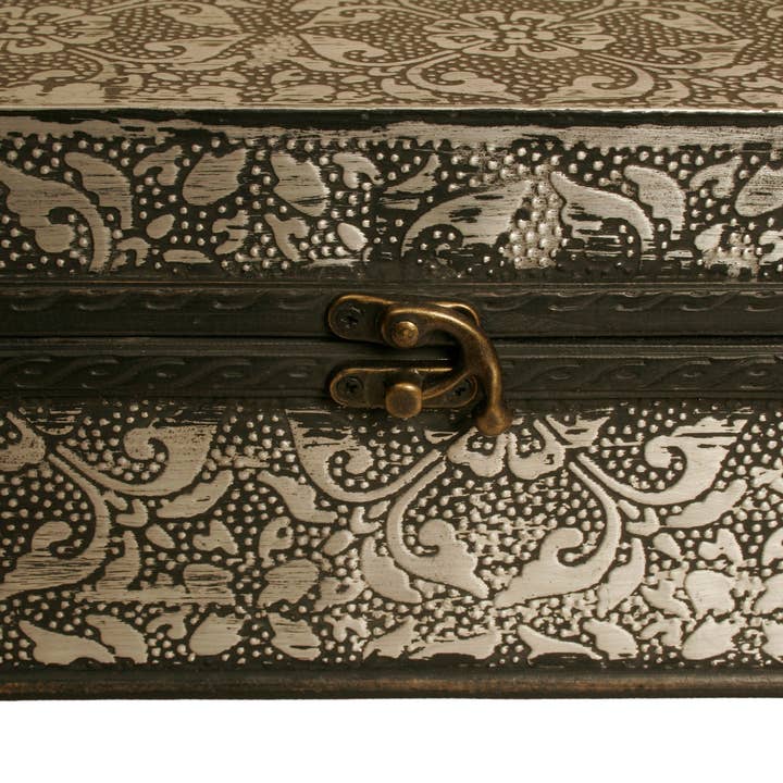 WALD IMPORTS - Wholesale Wine Tote - Metal & Wood Wine Box