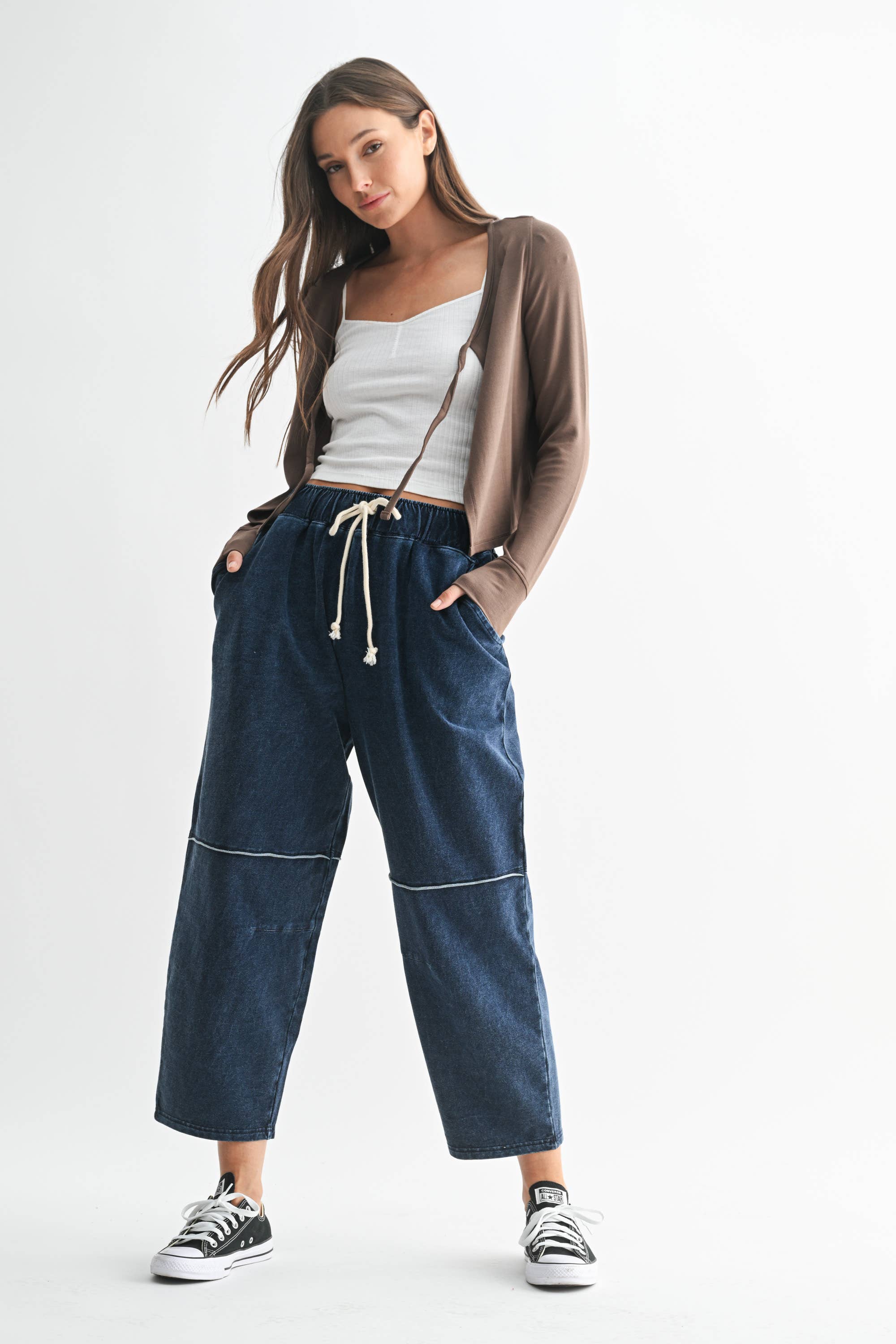 Mono B - Wholesale Sweatshirt - Women's - Charming Ballet Tie-Front Sweater7