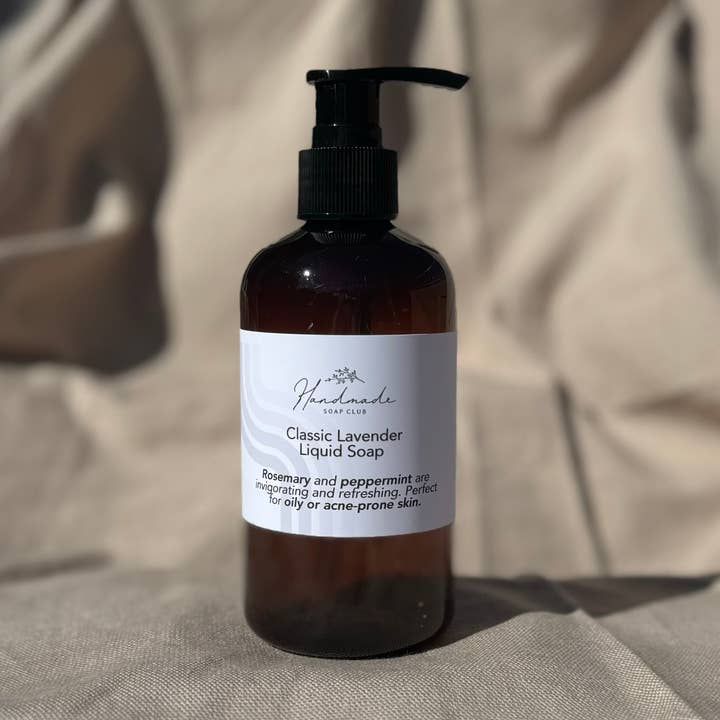Classic Lavender Liquid Soap for wholesale by Handmade Soap Club
