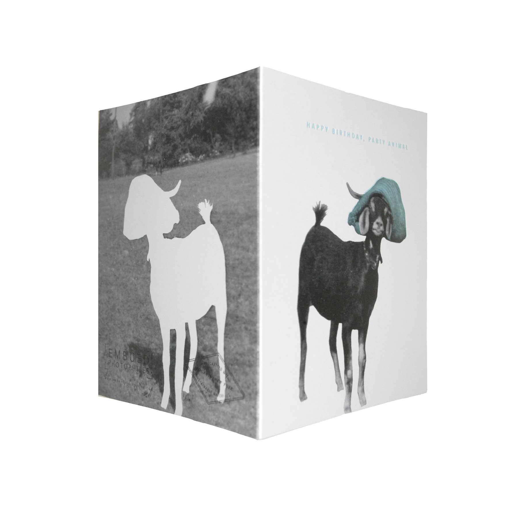 Embued Photophiles - Vente Cartes d'anniversaire - Carte d'anniversaire pour fête d'anniversaire Motif chèvre3