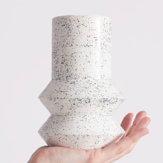Geo Jarrón - Manchas Blancas para venta al por mayor de TEMPLE CERAMIC