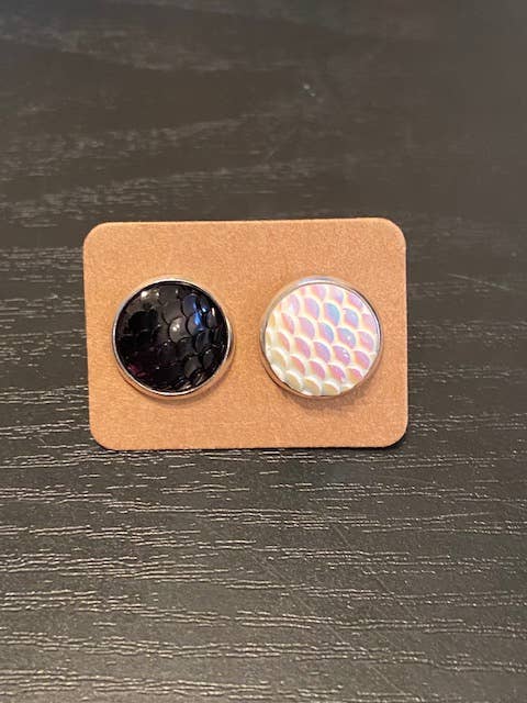 SMA Artistry Creations - Vendita all'ingrosso Orecchini a bottone - Orecchini a bottone con cabochon a sirena da 12 mm13