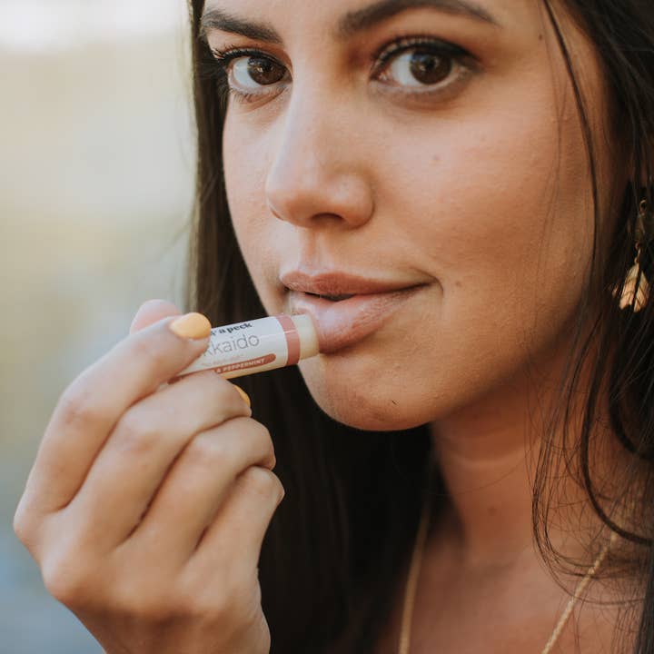 Bushel & a Peck Organic Skincare and Beauty - Wholesale Lip Balm - Hokkaido Lip Balm: Lavender + Peppermint2