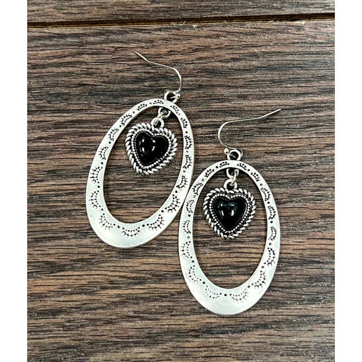 ISAC Trading Inc - Wholesale Dangle earrings - 724918, Aztec Heart Earrings