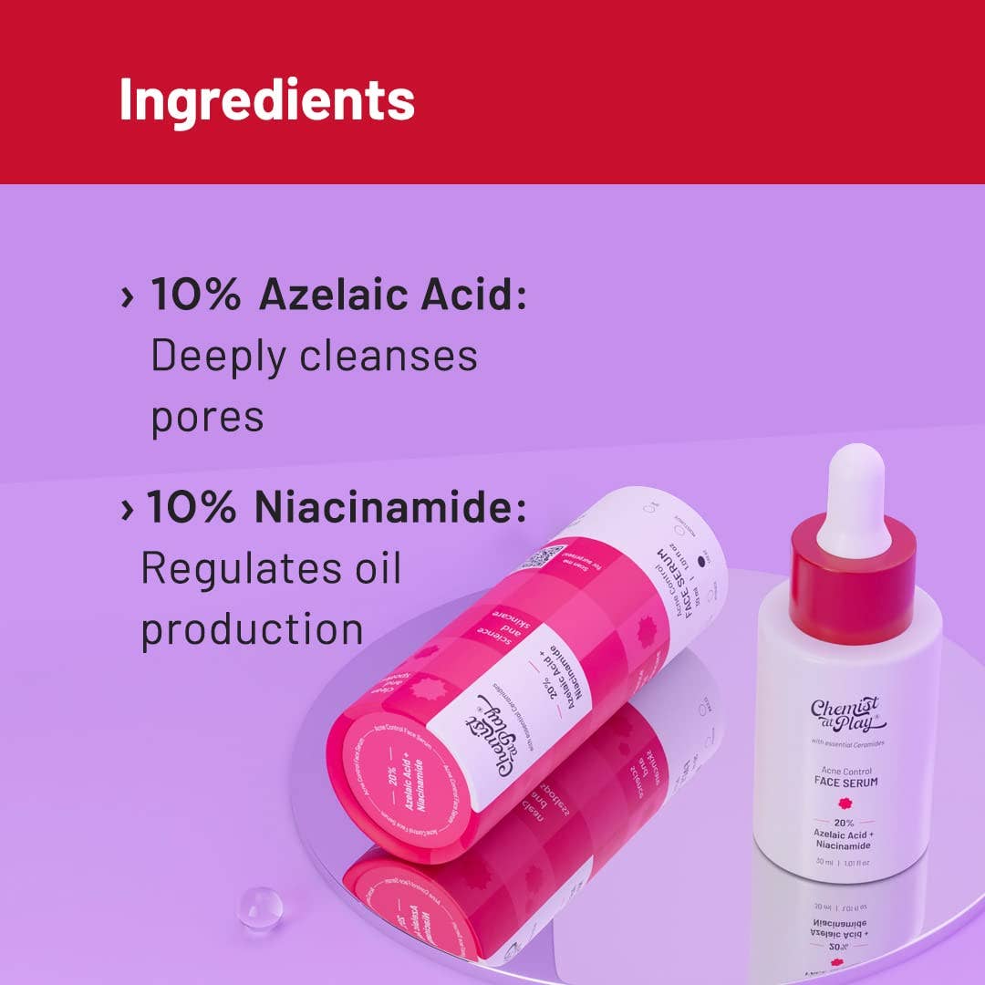 Innovist - Wholesale Facial Serum/Concentrate - Chemist at Play Acne Serum with Azelaic Acid & Niacinamide2