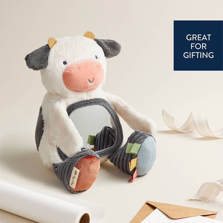 Itzy Ritzy - Wholesale Stuffed/Plush Toy - Kids & Baby - Carmen The Cow - Itzy Bitzy Mirror™ Travel + Tummy Time Toy1