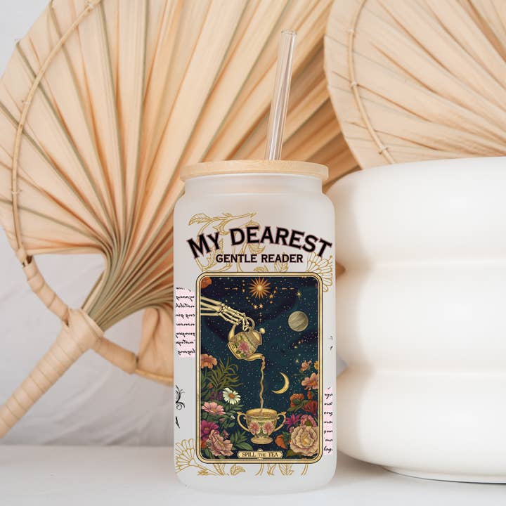 Gentle Reader - Matteret glaskop for engroshandel hos The Gift Genie LLC